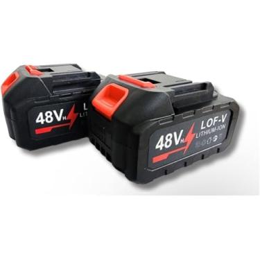 Imagem de Kit com 2 Baterias 48V de Lítio Potência e Autonomia para Suas Ferramentas Chega de parar no meio do trabalho por falta de carga!