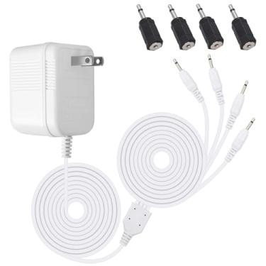 Imagem de Yubunt Transformador Ca/Cc, Adaptador De Energia Branco Compatível Com Acessórios Village Dept 56 56.55026 E 5655026. Adequado Para Iluminação Cenários Como Casas Natal, Bonecos Neve, Postes Luz, Et