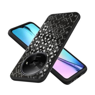 Imagem de Capa compatível com Xiaomi Redmi A3x, silicone macio TPU + reflexo traseiro 3D fosco anti-impressões digitais compatível com Xiaomi Redmi A3x X6881 capa de telefone