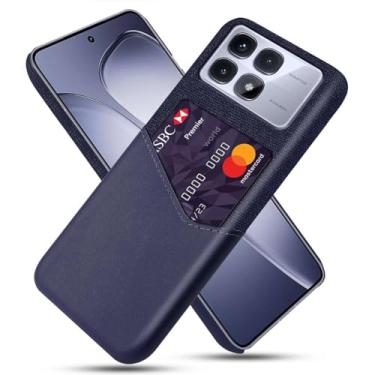 Imagem de Capa para Xiaomi Redmi K70 ULTRA,Tela e tampa de couro PU,Antideslizante,360°cobertura completa à prova de choque com 1 slot de cartão atrás,Prevenção de queda-Blue