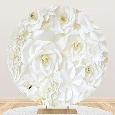 Imagem de Yeele 2,1 x 2,1 m, flores 3D, pano de fundo, natureza, flores brancas, fotografia de fundo para casamento, chá de panela, artigos de festa, chá de bebê recém-nascido, decoração de festa de aniversário