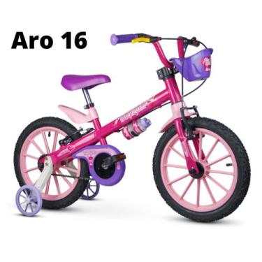 Imagem de Bicicleta infantil aro 16 top girl rosa p/ oficial menina - Nathor