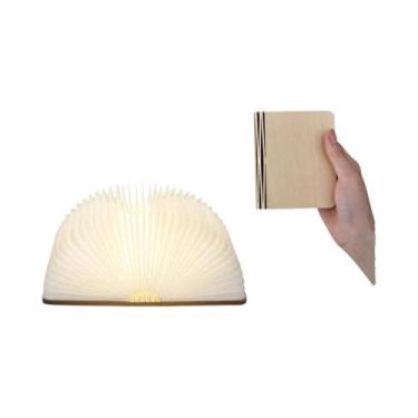 Imagem de Luz De Livro Dobrável LED Infantil De Madeira Recarregável Lâmpada Not
