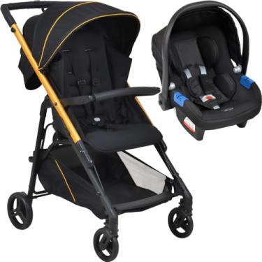 Imagem de Carrinho de Bebe com Bebe Conforto Burigotto Tak Metal Gold