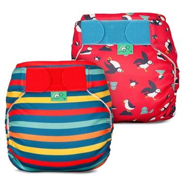 Imagem de Fraldas de natação reutilizáveis TotsBots – Fraldas de natação para bebês e crianças, pacote com 2 fraldas ajustáveis à prova d'água