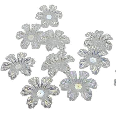 Imagem de Aplique Flor Acrílica para Tiaras Chinelos Sandálias Bordados e Roupas
