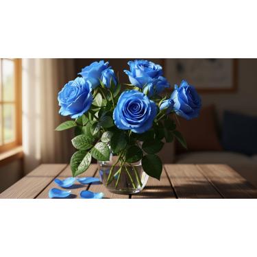 Imagem de BlueDream – 100 Sementes de Rosa Azul Rara Premium para Cultivo Exclusivo