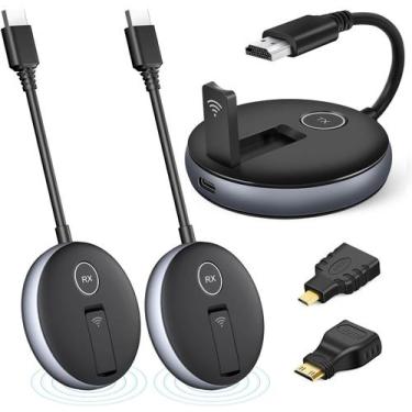 Imagem de Divisor HDMI sem fio YAOMAISI G9R com 1 transmissor e 2 receptores