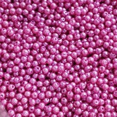 Imagem de PÉROLA DE ABS LISA Nº 04 20G PEROLA 4MM - IMPORTAÇÃO, Rosa pink