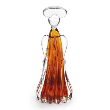 Imagem de Anjo Em Cristal Murano Âmbar - São Marcos 28cm