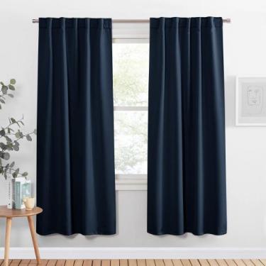 Imagem de Cortinas PONY DANCE Azul Marinho Blackout 107x183cm 2 painéis
