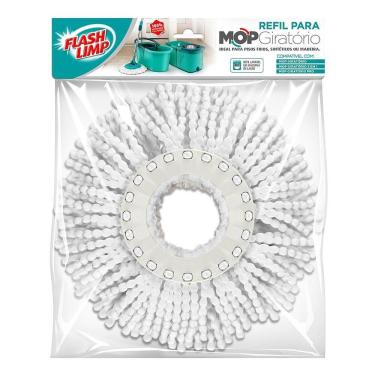 Imagem de Refil Para Mop Giratorio Pró  Flash Limp 100% Em Microfibra