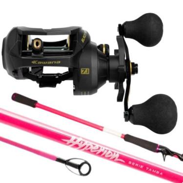 Imagem de Kit Pesca 30kg Carretilha Bg Black Pira Vara Hyperion Rosa - KAWANA, D