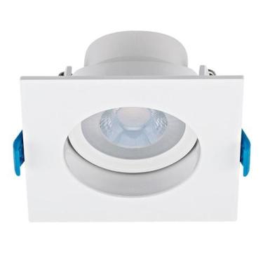Imagem de Spot Led Embutir 4,5W 3000K 340LM 34 Recuado Quadrado Branco Bivolt St