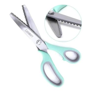 Imagem de 2X Tesoura De Picotar Escalope Tecido Papel Eva Profissional