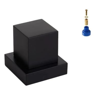 Imagem de Acabamento Registro Quadrado 1/2-3/4 +Adaptador Docol Preto