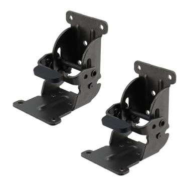 Imagem de Risbay Freio dobrável de 0°-90°-180°, suporte de extensão autotravante, suporte dobrável de aço, dobradiça oculta para suporte de extensão de pernas de mesa, pernas de cama e bancadas, 2 peças (prata)