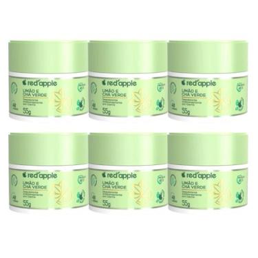 Imagem de Kit 6 Desodorante Em Creme Limão e Chá Verde 55G - Red Apple