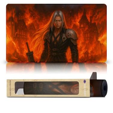 Imagem de Nibelheim Flames (Stitched) - MTG Playmat - Compatible with Magic The Gathering Playmat - Play MTG, YuGiOh, TCG - Original Play Mat Art Designs & Accessories