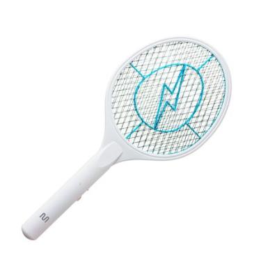 Imagem de Raquete Elétrica Mata Insetos com Bateria Recarregável Bivolt Multi Saúde - HC034 HC034