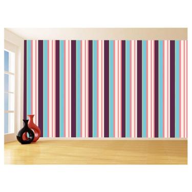 Imagem de Papel De Parede 3D Listras Coloridas Verticais 3,5M Lst34