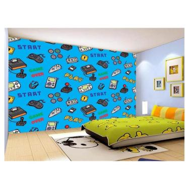 Imagem de Papel De Parede 3D Infantil Controle Game Jogo 3,5M Azs204