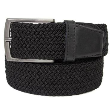 Imagem de Cinto Masculino Ferracini 24h Casual Flex Couro Elástico, Preto, M