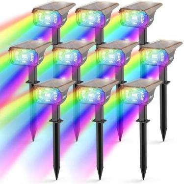 Imagem de Luces Solares Spot LEREKAM Cambio de Color 9 Modos IP65 Paquete de 10