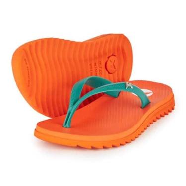 Imagem de Chinelo Infantil Kenner Ibiza Kids - Laranja e Verde, 31/32
