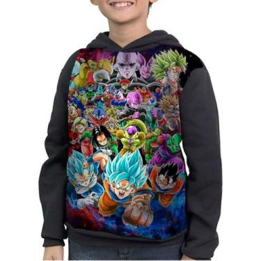 Imagem de Moletom Infantil Goku Super Saiyajin Dragon Ball Z - smoke, Preto, 1