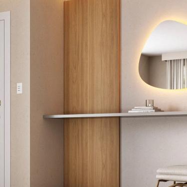 Imagem de Painel para Tv até 32 Polegadas 80x250cm Liso Aruá Cabecasa Madeiramadeira Jatoba