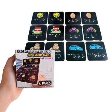 Imagem de Jogo da Memória com Material Reciclado e Escrita em Braile 5 pares