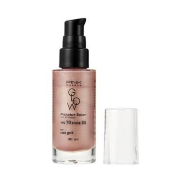 Imagem de Protetor Solar, Primer e Iluminador Glow - Rose Gold FPS70 30ml - Pink