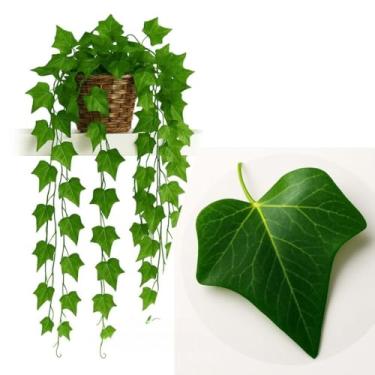 Imagem de Trepadeira Artificial 2x2M com Vaso Trançado Decor(HERA)