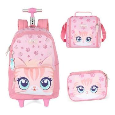 Imagem de Kit Mochila Rodinhas Gato Coelho Unicórnio Up4You