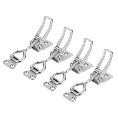 Imagem de HARFINGTON 4 peças de braçadeira ajustável M6 x 34 mm 179.6 kg capacidade de retenção 4002 estilo trava de liberação rápida prendedores ferrolho para tampa de defumador gabarito caixa de ferramentas