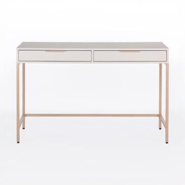 Imagem de Escrivaninha Square 2 Gavetas 120 cm x 48 cm - Casavee, Off White Suav