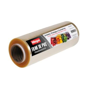 Imagem de Filme Pvc Plastico 28cm X 100 Metros Rolo Bobina Para Embalagem Kits na Web