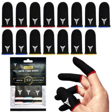 Imagem de 3 cores, 15 peças, modelo E-Sports Light para jogos, nanofibras supercondutoras de 0,15 mm, sensação suave, antisuor, extremamente fina, serve para todos os dispositivos de tela sensível ao toque