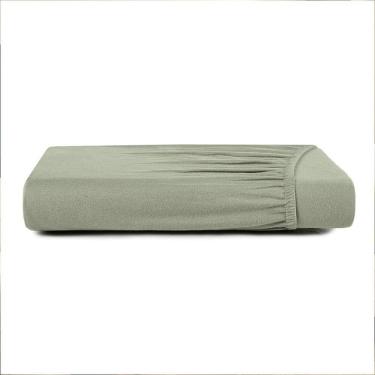 Imagem de Lençol com Elástico Solteiro Altenburg Malha Fio Penteado Verde Bond