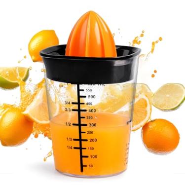 Imagem de Espremedor manual, espremedor de limão, espremedor de frutas cítricas com capacidade de 600 ml, espremedor manual, para limão, laranja e outras frutas cítricas (preto)