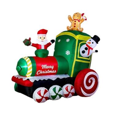 Imagem de Baoblaze de Natal inflável de 1,8 m com luzes, às intempéries, enfeite para jardim, decoração natalina inflável para ambientes internos.