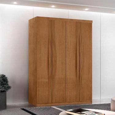 Imagem de Guarda Roupa Solteiro Dunas Mdf 4 Portas E 2 Gavetas Moderna Naturalle