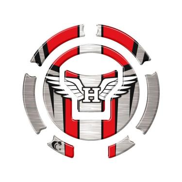 Imagem de Adesivo Resinado Protetor De Bocal Honda + 2018 Escovado Vermelho