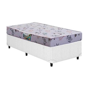 Imagem de Cama Box Solteiro: Colchão Espuma Herval D28 St. Louis + Base Crc Courano White(88X188)
