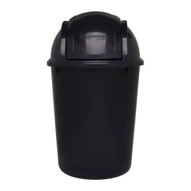 Imagem de Lixeira Com Tampa Basculante 7,5l Eco Nature Preto Jaguar