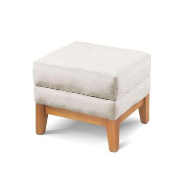 Imagem de Puff Retangular Para Sala áquila bouclé Nude 400