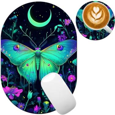 Imagem de TOEMZTFT Mouse pad pequeno, portátil, fundo de borracha antiderrapante à prova d'água, adequado para mouse sem fio, bandeja de teclado para laptop para homens e mulheres, viagem de escritório 18 x 27