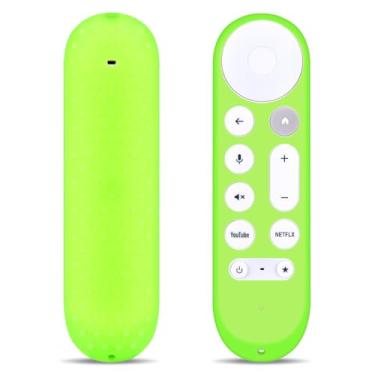 Imagem de ZWP Capa de silicone para controle remoto compatível com controle remoto Google TV Streamer 4K TV GY3LE (verde)