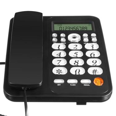 Imagem de Corded Phone with Caller Id Display Clear Large Numbers Call Rejection and Forwarding Functions Stable Household Telephone for Office and Seniors Classic Desktop Landline